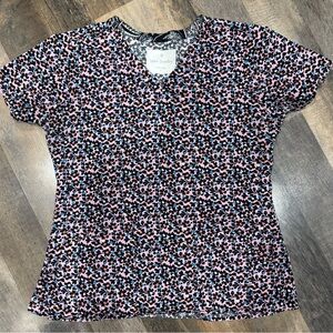 Vera Bradley Women's Pink Floral Print V-neck - Size Small